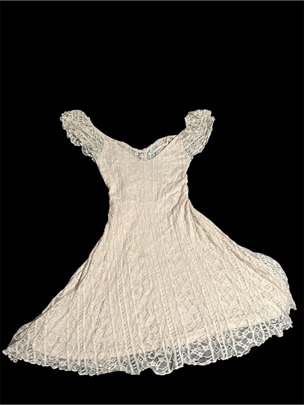 Lace A-Line sundress in Cream
